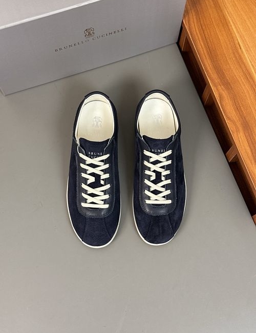 Brunello Cucinelli BC Suede Trainer Sneakers With Leather Lining