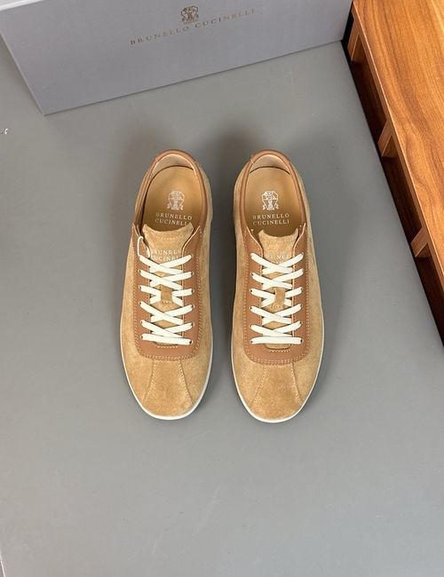 Brunello Cucinelli BC Suede Trainer Sneakers With Leather Lining