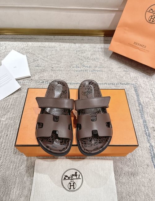 Hermes Chypre Slippers With Comfortable Soft Insole