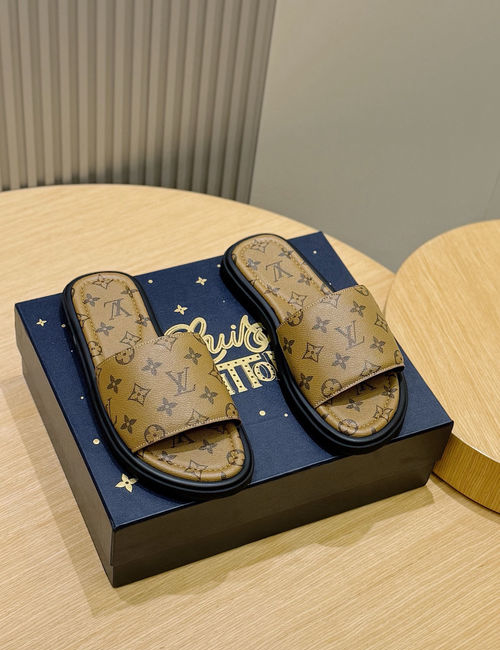 Louis Vuitton LV Waterfront Monogram Canvas Waterproof Slides