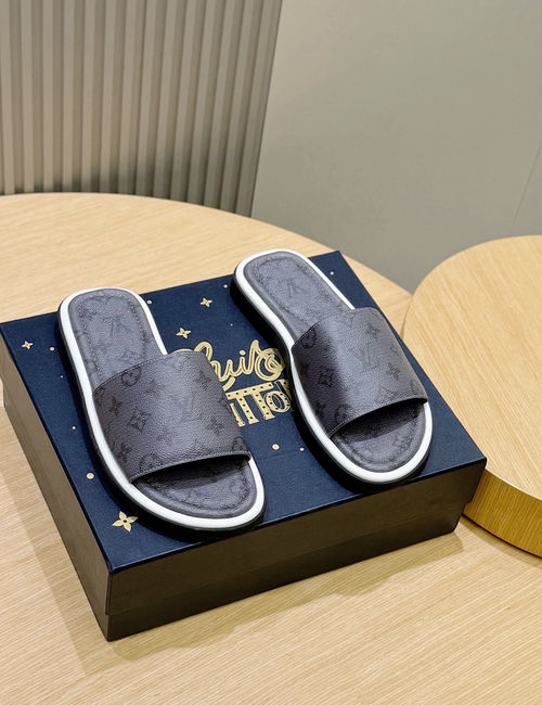 Louis Vuitton LV Waterfront Monogram Canvas Waterproof Slides