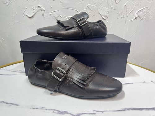 Prada Tassel Trim Monk Shoes