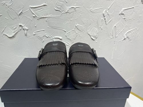 Prada Derby Shuffle Tassel Monk Shoes Leather Sole