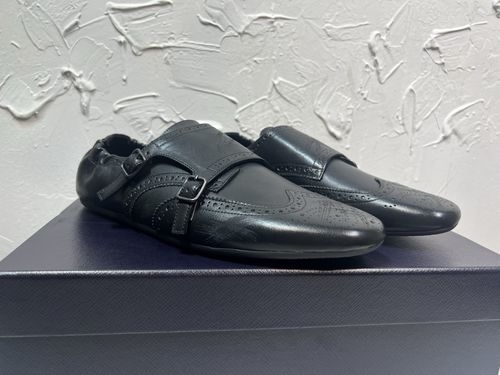 Prada Double Buckle Monk Shoes