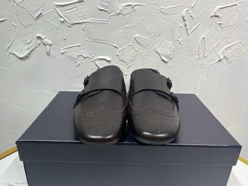 Prada Derby Double Buckle Monk Shoes