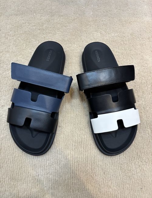 Hermes Electric Contrast Sole Suede Sandals