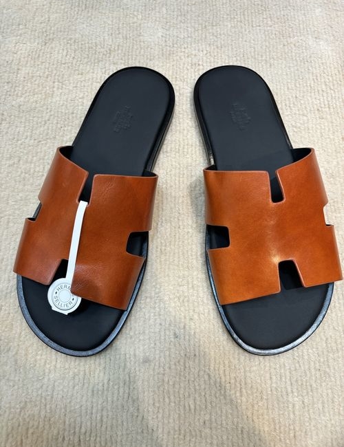 Hermes Classic Slippers With Leather Outsole