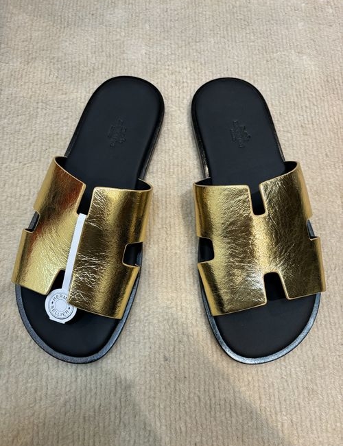 Hermes Classic Slippers With Leather Outsole