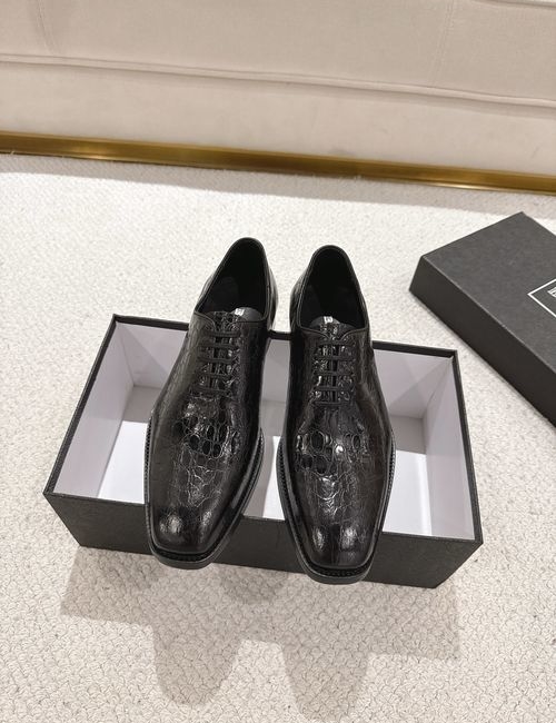 Balmain Cow Leather Formal Derby Shoes