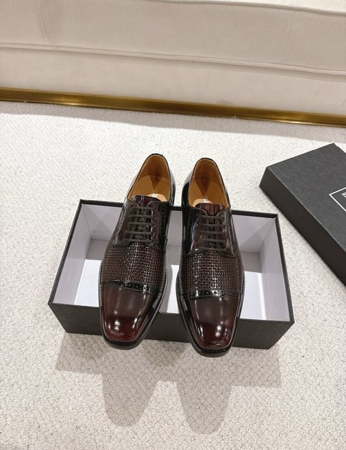 Balmain Cow Leather Formal Derby Shoes