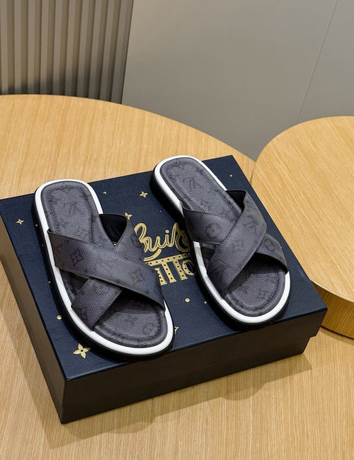 Louis Vuitton LV Waterfront Monogram Canvas Waterproof Slides