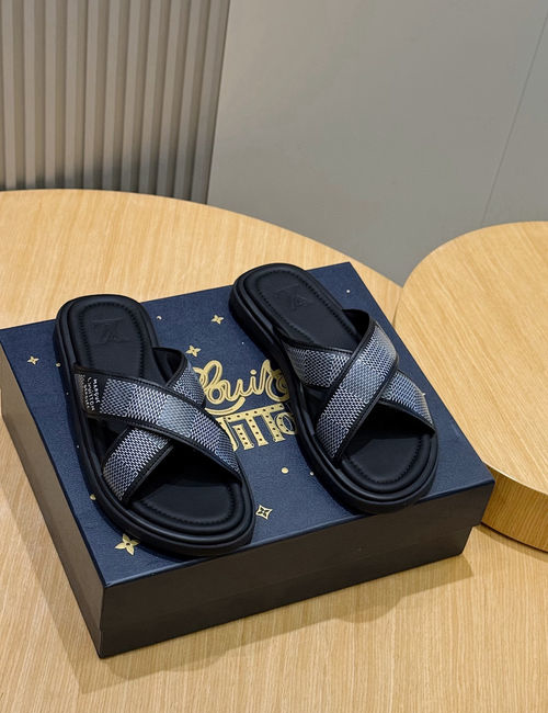 Louis Vuitton LV Waterfront Monogram Canvas Waterproof Slides