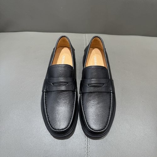 Ferragamo College Style Leather Loafers Soft Sole