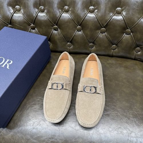Christian Dior CD Leather Loafers With Bee Patch