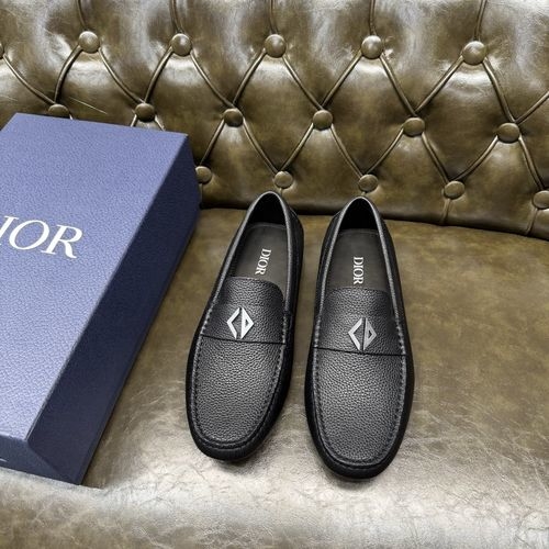 Christian Dior CD Leather Loafers With Bee Patch