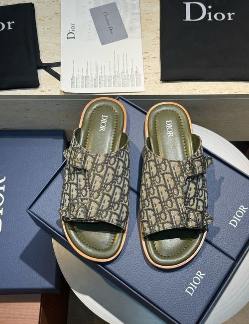 Christian Dior CD Alias Cross Strap Leather Sandals With CD Logo