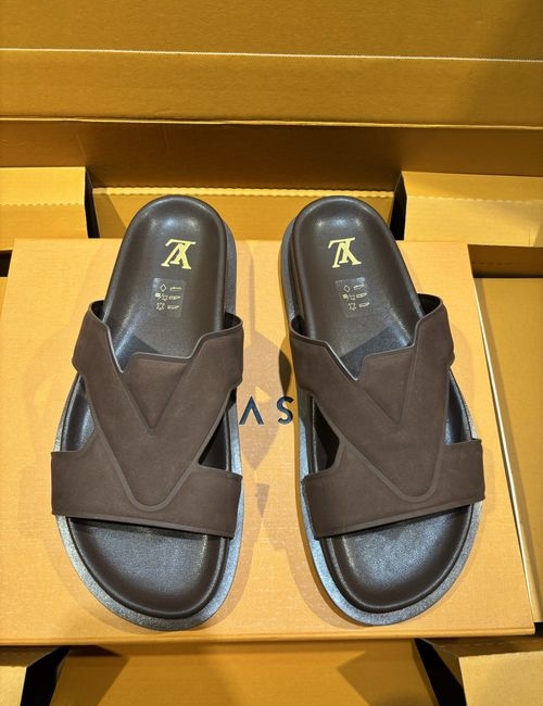Louis Vuitton LV Oasis Printed Calfskin Slides