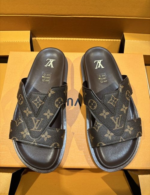 Louis Vuitton LV Oasis Printed Calfskin Slides