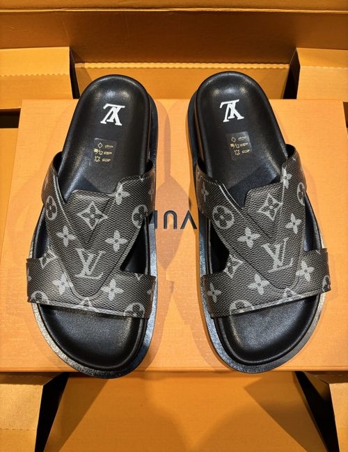 Louis Vuitton LV Oasis Printed Calfskin Slides