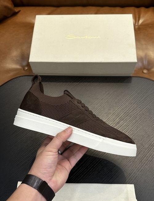 Santoni Calfskin Leather Classic Oxfords