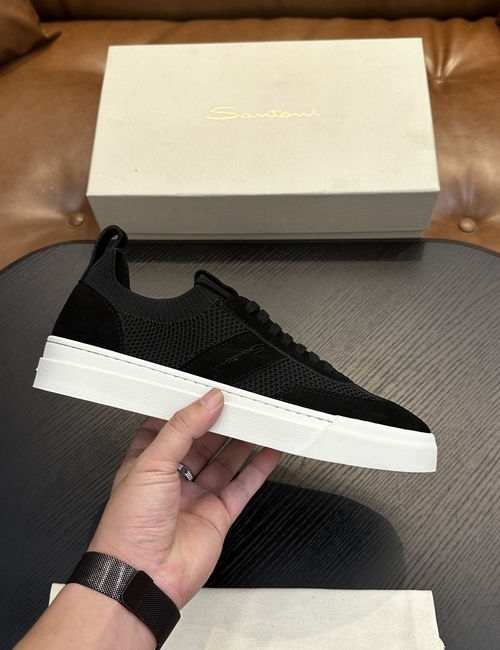 Santoni Calfskin Leather Classic Oxfords