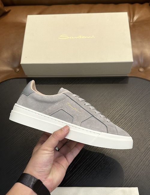 Santoni Calfskin Leather Classic Oxfords