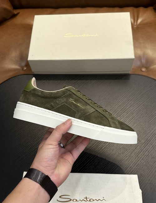 Santoni Calfskin Leather Classic Oxfords