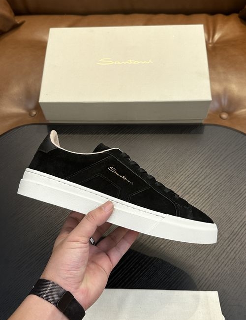 Santoni Calfskin Leather Classic Oxfords