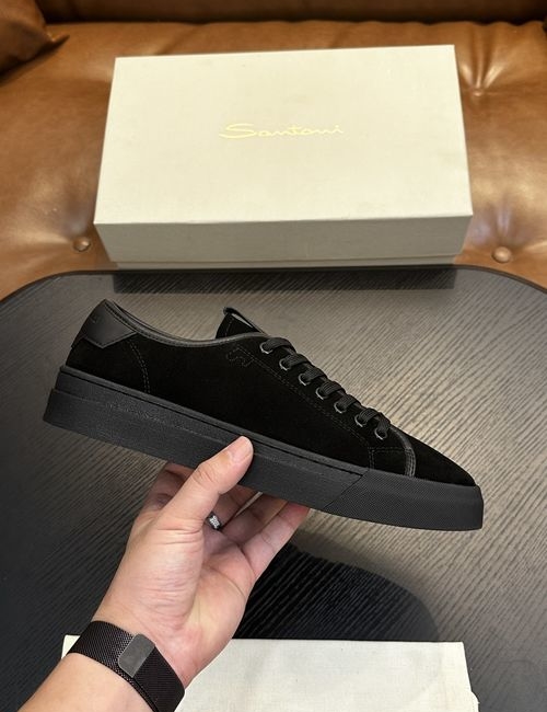 Santoni Calfskin Leather Classic Oxfords