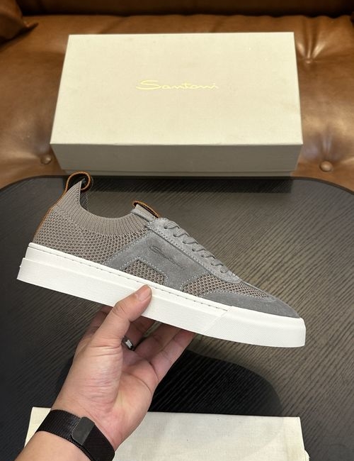 Santoni Calfskin Leather Classic Oxfords