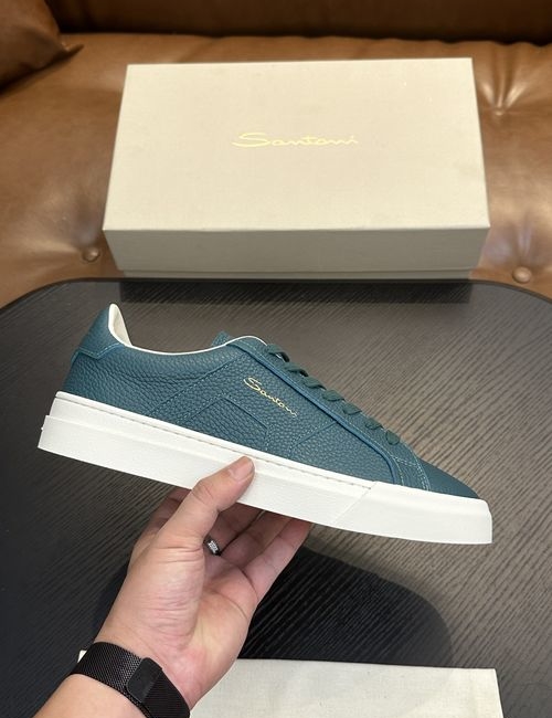 Santoni Calfskin Leather Classic Oxfords
