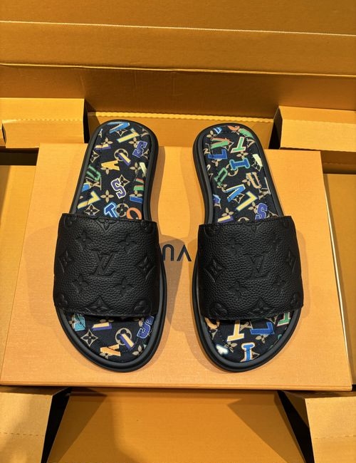 Louis Vuitton LV Oasis Monogram Printed Leather Slides