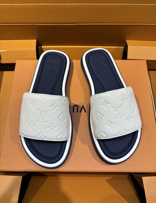 Louis Vuitton LV Oasis Monogram Printed Leather Slides