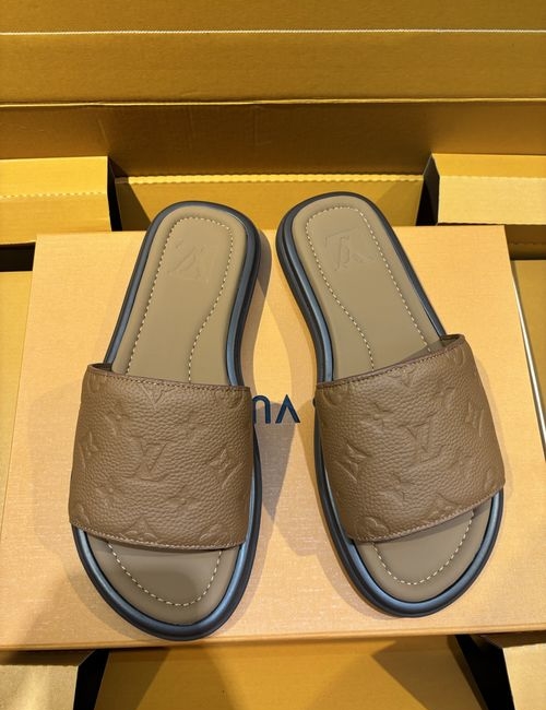 Louis Vuitton LV Oasis Monogram Printed Leather Slides
