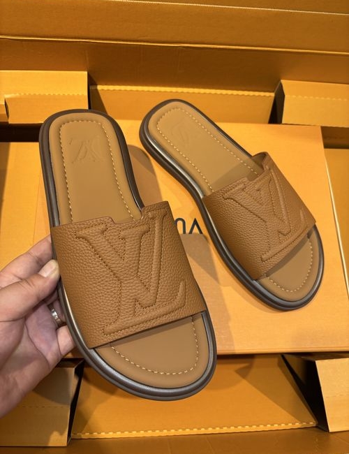Louis Vuitton LV Oasis Monogram Printed Leather Slides