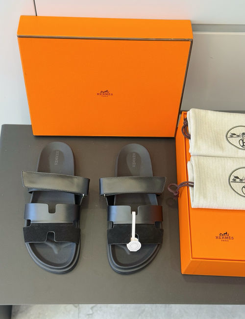 Hermes Chypre Adjustable Leather Sandals