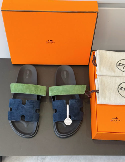 Hermes Chypre Adjustable Leather Sandals