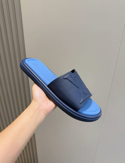 Louis Vuitton LV Waterfront Canvas Rubber Slides