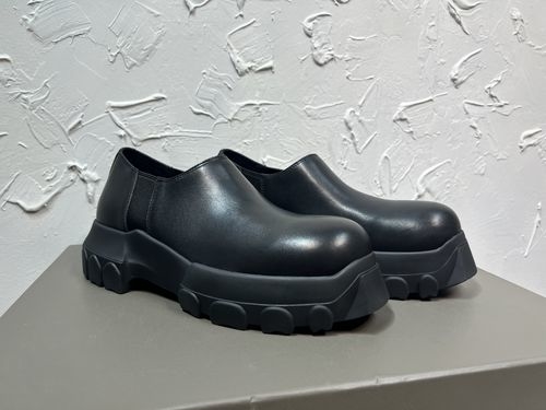 Rick Owens Round Toe Slip-on Thick Sole Shoes