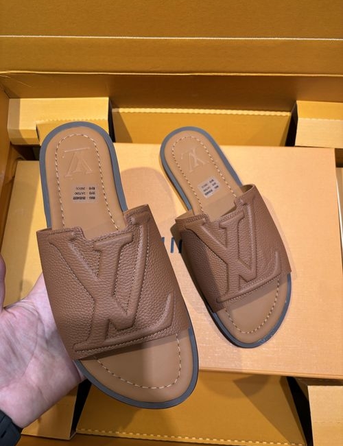 Louis Vuitton LV Oasis Monogram Calfskin Slides With Soft PU Outsole