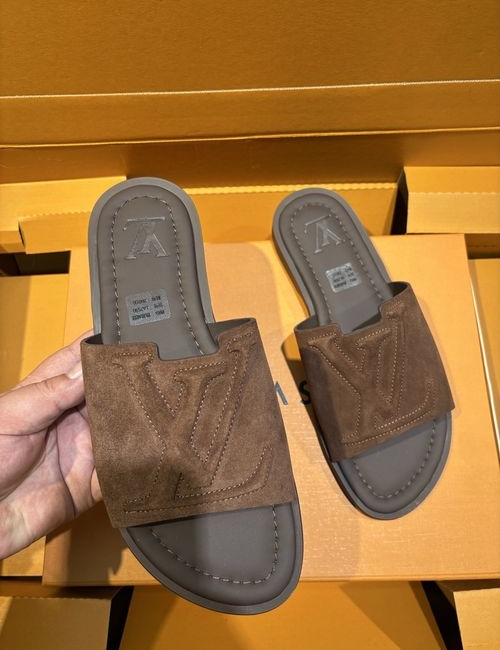 Louis Vuitton LV Oasis Monogram Calfskin Slides With Soft PU Outsole