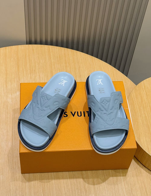 Louis Vuitton LV Monogram Embossed Slides With Comfort Sole