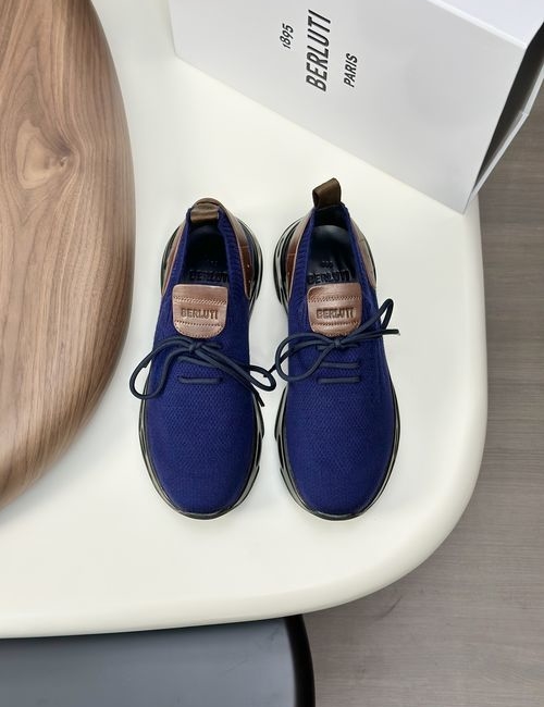 Berluti Shadow Sneakers Knit Upper Handcrafted Sole