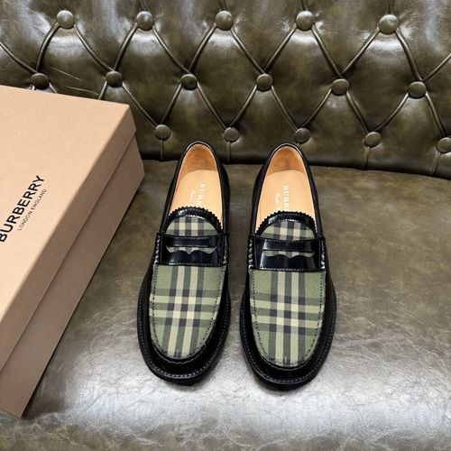 Burberry Genuine Leather Sole Stripe Detail Shoes