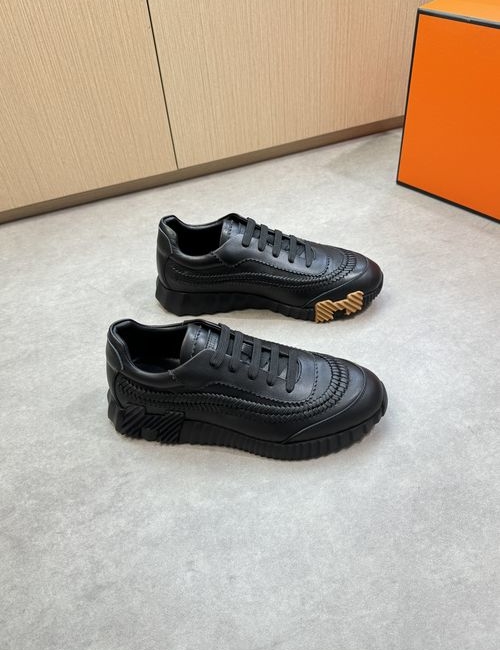 Hermes Stitched Leather Casual Sneakers