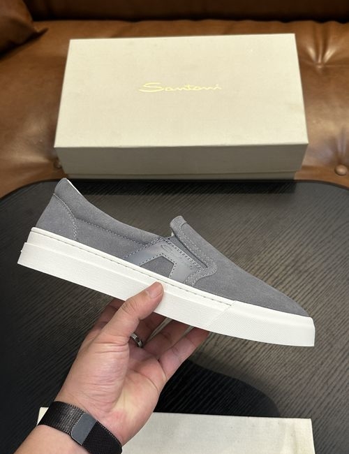Santoni Calfskin Leather Classic Oxfords