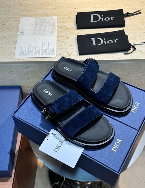 Christian Dior CD Aqua Sandals With Oblique Print