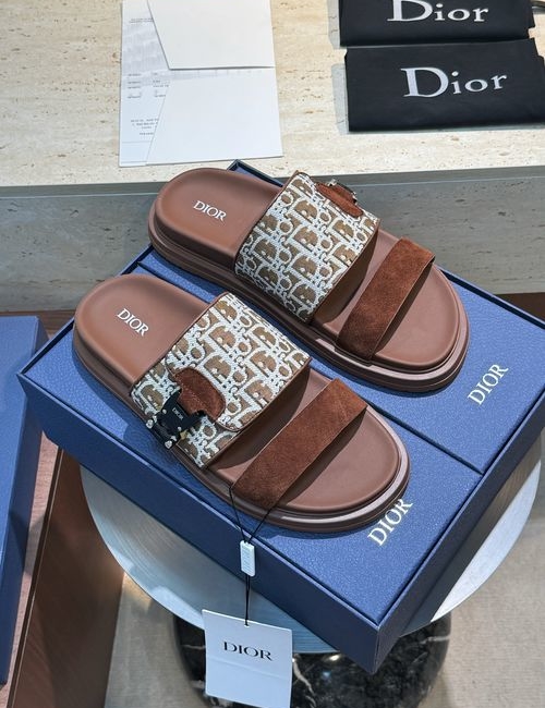 Christian Dior CD Aqua Sandals With CD Diamond Pattern