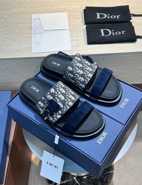 Christian Dior CD Aqua Sandals With CD Diamond Pattern
