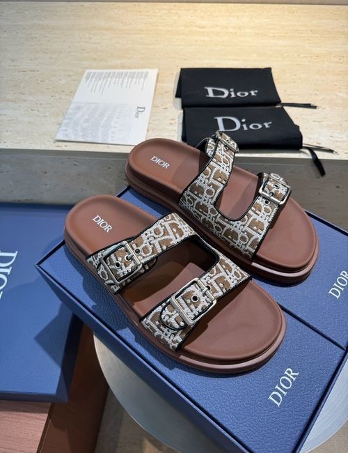 Christian Dior CD Aqua Sandals With CD Diamond Pattern